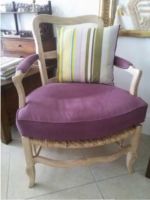XIXth Provence armchair Romo and Les Toiles du Soleil fabrics Restoration and mulching of a XIXth Provence armchair Romo and Les Toiles du Soleil fabrics