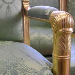 Fauteuil estampillé Marcion - château de Chaumont sur Loire Redorure d'un ensemble de sièges estampillés Marcion pour le château de Chaumont sur Loire